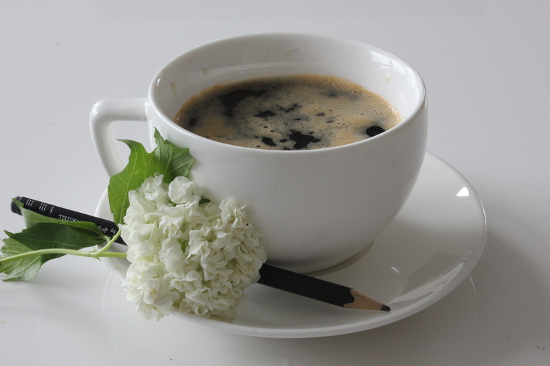 Coffee, indoors, tea cup, crockery, mug, coffee cup, white color, hot drink, food, drink, eating utensil, refreshment, high angle view, food and drink