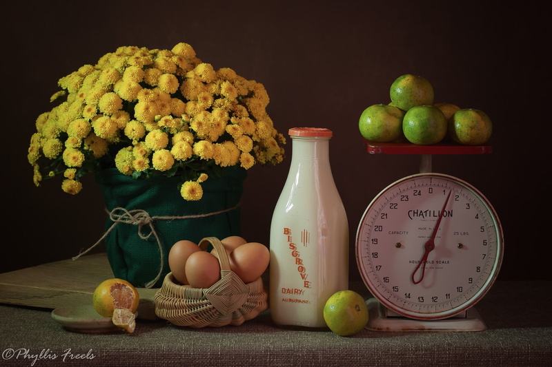 food, still life, 1080P, plants, milk, flowers
