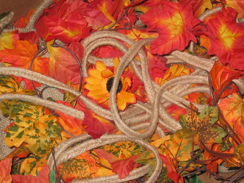 fall leaves, autumn, no people, sun flower, thanksgiving, store, flowering plant, rope, deco, 1080P, autumn leaf, orange, decoration, vulnerability, leaf
