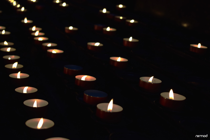 building, altar, indoors, no people, large group of objects, heat - temperature, dark, in a row, fire - natural phenomenon, 5K, candle, fire, glowing