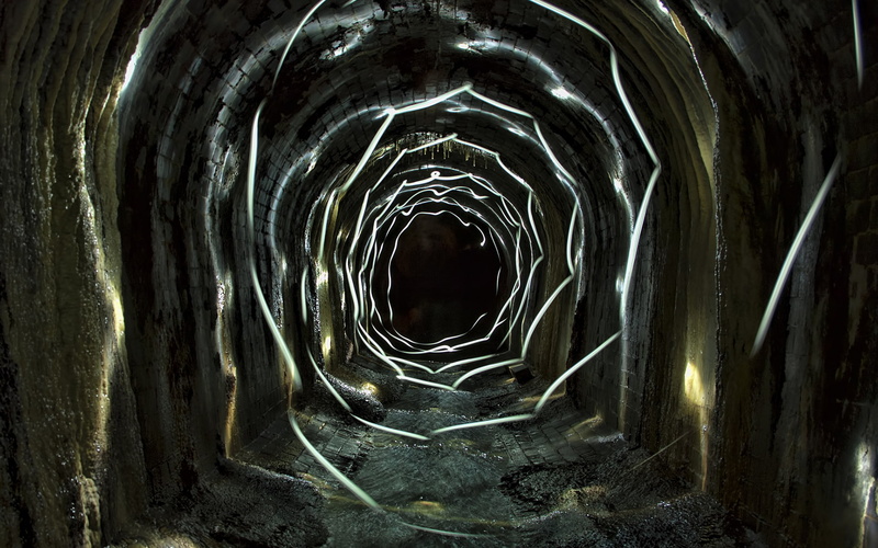no people, night, light, diminishing perspective, illuminated, cave, nature, the way forward, architecture, digital composite, circle, abstract, hole, landscapes