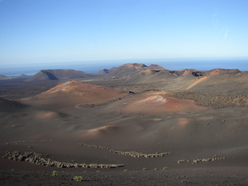 no people, landscape, environment, blue, outdoors, tranquil scene, mountain range, remote, day, tranquility, climate, sky, lanzarote, non-urban scene, clear sky