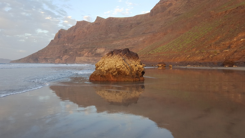 lanzarote, land, rock, formation, sea, rock - object, canary islands, arid climate, tranquility, scenics - nature, outdoors, beauty in nature, mountain