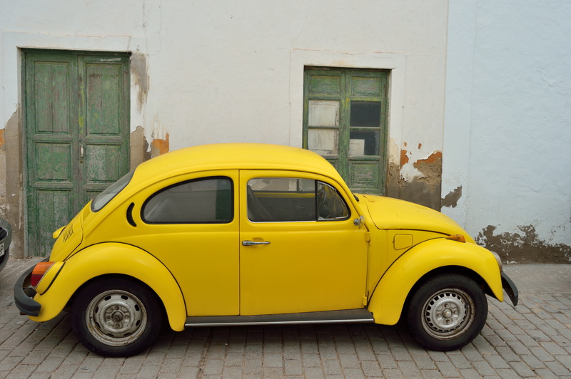 built structure, building, day, yellow taxi, teguise, stationary, Lanzarote, motor vehicle, side view, Canary Islands, architecture, no people, taxi, land vehicle