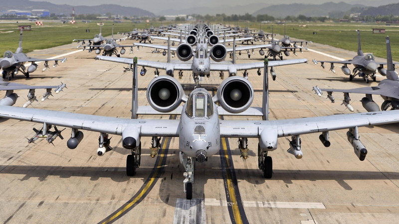 journey, travel, on the move, arrival, private airplane, airport, airport runway, aerospace industry, nature, mode of transportation, fairchild republic a 10 thunderbolt ii general dynamics f 16 fighting falcon aircraft military military aircraft