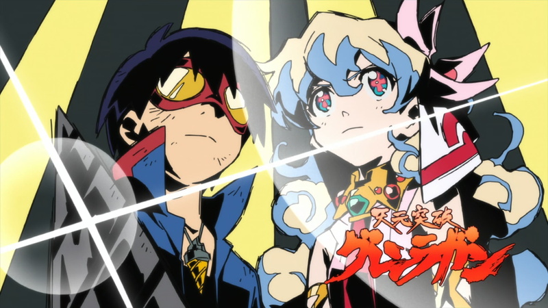 male likeness, multi colored, anime girls, no people, indoors, full frame, wall - building feature, disguise, Tengen Toppa Gurren Lagann, Simon the Digger