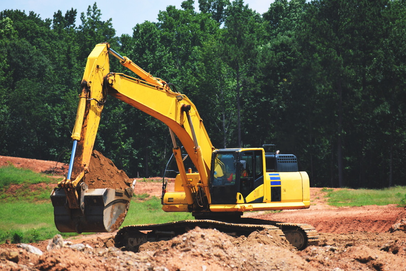 industrial, day, earth mover, tree, construction machinery, land, digging, various, industry, land vehicle, construction industry, digger, no people, construction vehicle
