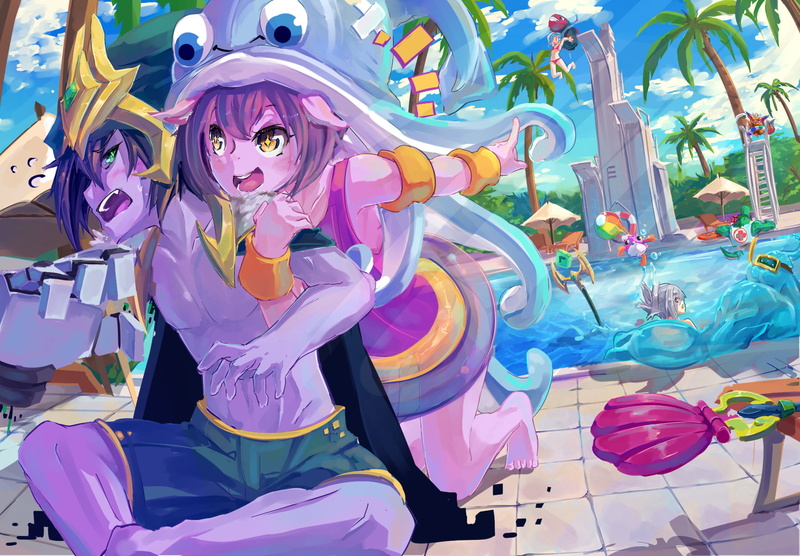one person, costume, Lulu (League Of Legends), real people, celebration, festival, fun, Riven (League Of Legends), carnival, enjoyment, human representation