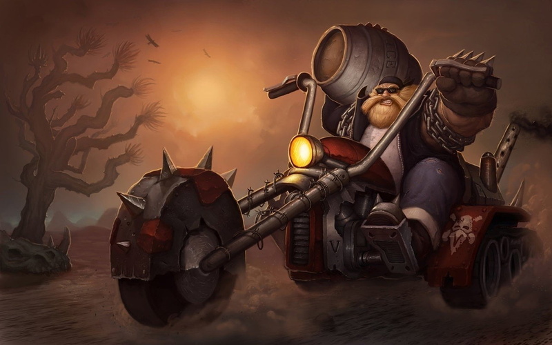 League Of Legends, men, night, sunset, holding, land vehicle, mode of transportation, Gragas (League Of Legends), nature, people, outdoors, adult, transportation