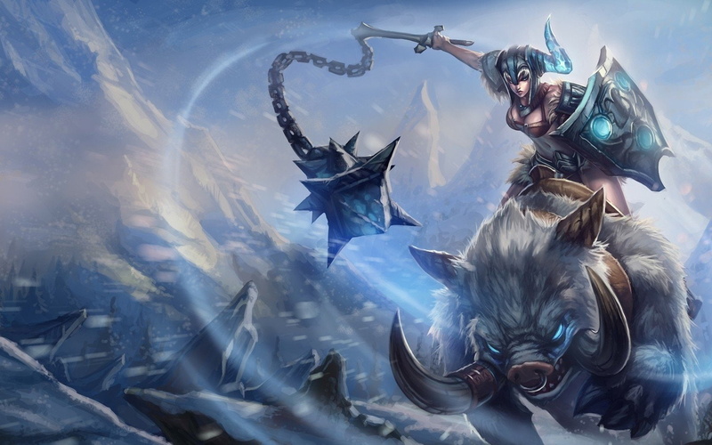 legends, video, horns, women, artwork, shield, sejuani, helmets, 720P, league, games, art, fantasy