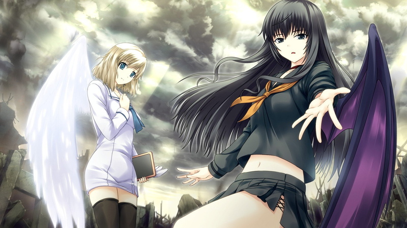 hair, tokyo, 1080P, seifuku, ruins, babel, black, raziel, game, angels