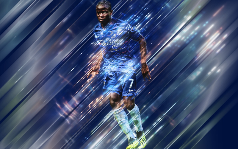 Soccer, NGolo Kanté, French, 4K, Chelsea F.C.