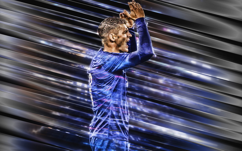 Chelsea F.C., Spanish, Soccer, 4K, Álvaro Morata