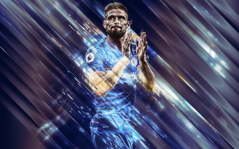 Olivier Giroud, 4K, French, Soccer, Chelsea F.C.