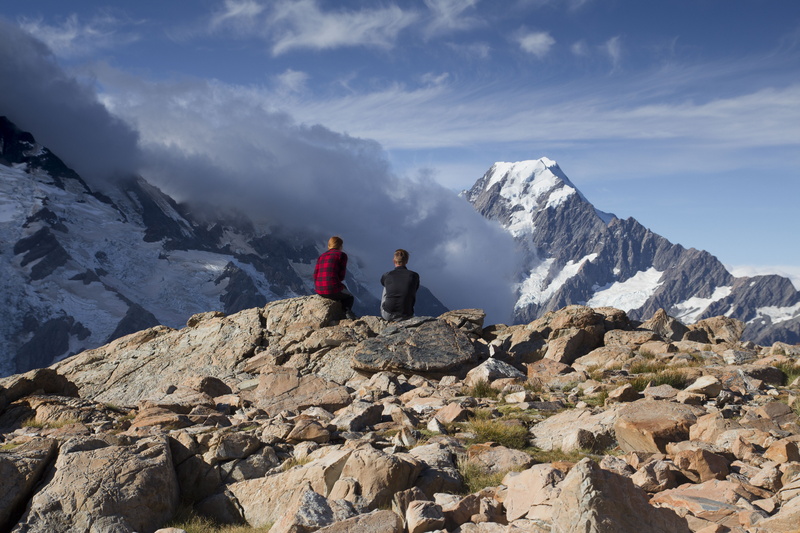 solid, 5K, mount cook national park, snow, new zealand, winter, men, hiking, two people, beauty in nature, outdoors, mountain, formation, warm clothing