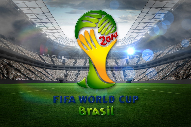 text, western script, football, architecture, stadium, green color, representation, yellow, 4K, soccer, communication, multi colored, world, flag, 2014