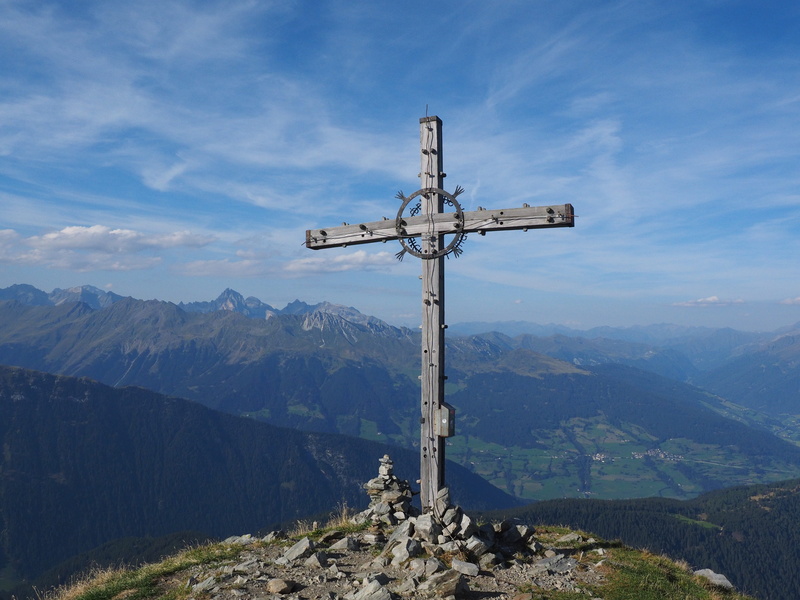 summit cross, pit wall, scenics - nature, outdoors, north ross drive, religious equipment, sky, environment, pflerscher tribulaun, white wall, day, mountain peak