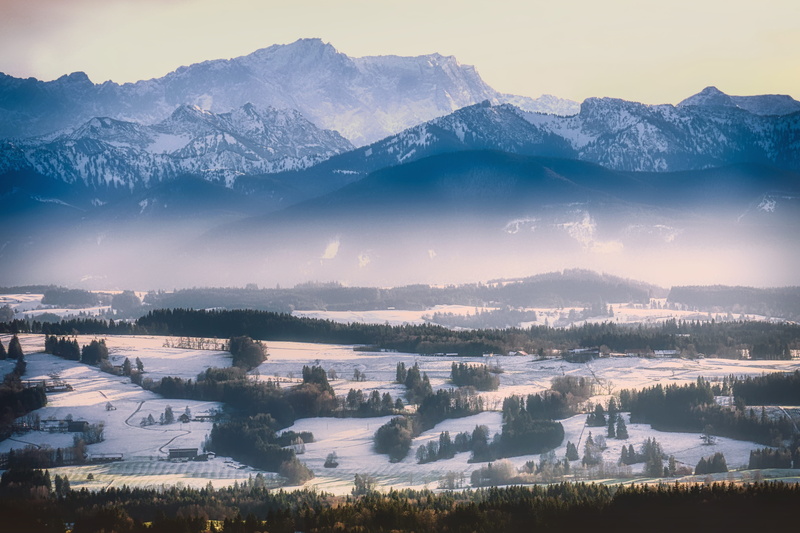 4K, snowcapped mountain, tranquility, nature, cold temperature, tranquil scene, fog, architecture, mountains, scenics - nature, snow, alpine, mountain range
