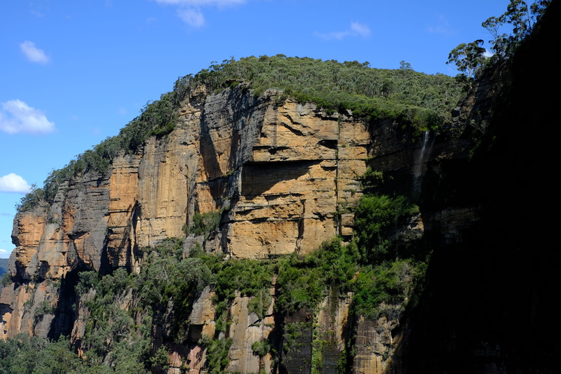 travel destinations, grose valley, rock - object, bridal veil waterfall, waterfall, the past, national park, govetts leap, beauty in nature, australia