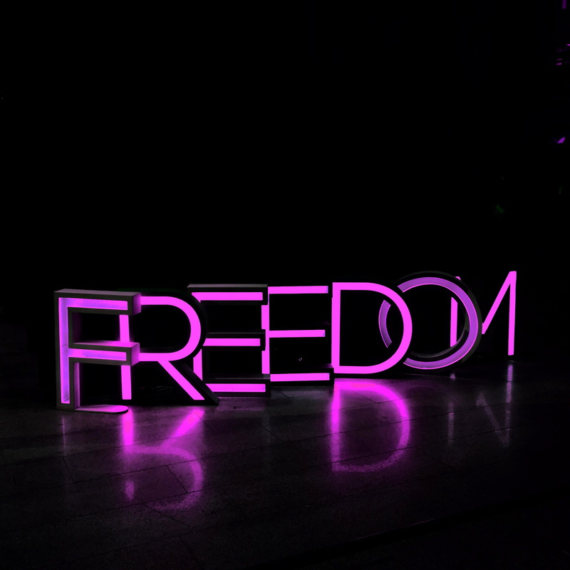 surface, nightlife, freedom, copy space, night, 1080P, western script, purple, neon, single word, no people, communication, dom, lights, freestanding
