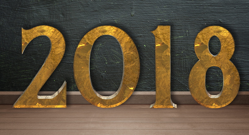 business, 2018, food, digit, western script, 4K, wood - material, blackboard, indoors, year, wooden, retail, surface, group of objects, brown, calendar
