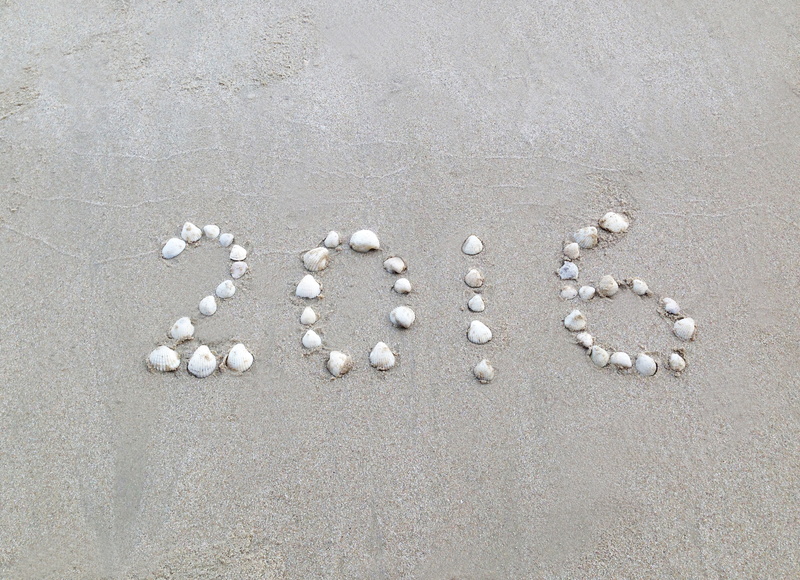 2016, sand, beach, New Year, stones, 5K