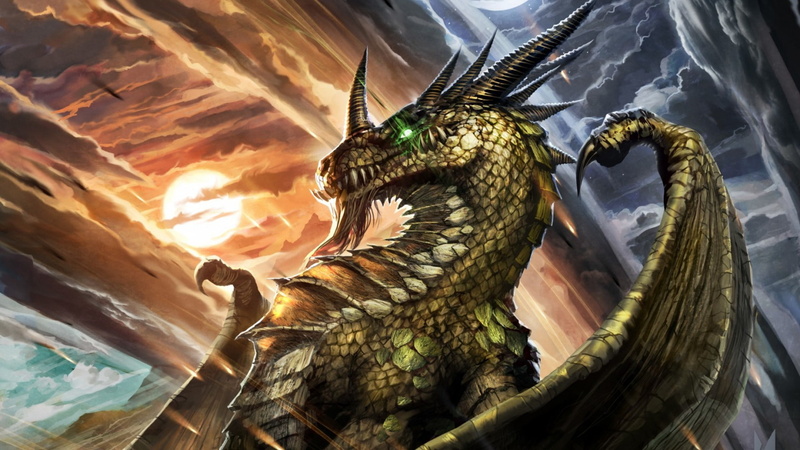 beauty in nature, mountain, representation, World of Warcraft, water, 1080P, cloud - sky, dragon, animal themes, Hearthstone: Heroes of Warcraft, sky