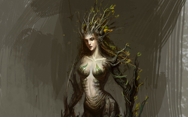 creature, druid, girl, 1080P, fantasy