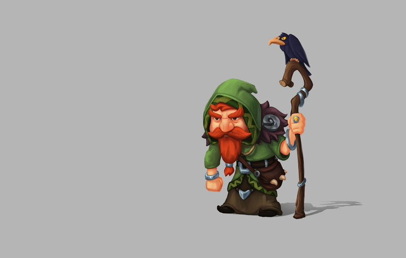 smirnovschool, staff, 1080P, Valera Il in, childrens, Druid, fantasy, Raven, art