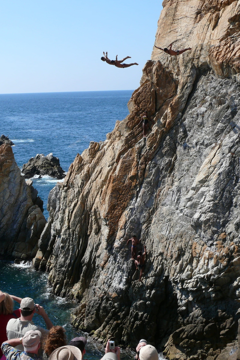 nature, animals in the wild, diving, watching, rock formation, sky, water, cliff, solid, sea, bird, rock - object, day, vertebrate, outdoors, land, group of people