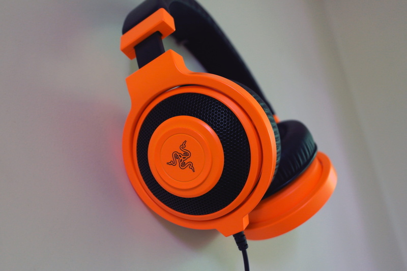 still life, lighting equipment, Headphones, orange, music, media, Instagram, studio shot, close-up, stage, musical equipment, focus on foreground, razer