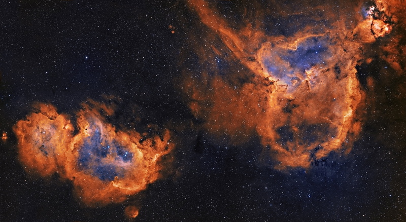 Heart Nebula, Soul Nebula, nebula, 4K