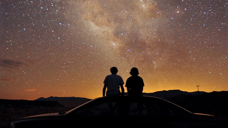 1080P, scenics - nature, men, galaxy, motor vehicle, couple - relationship, nature, two people, star - space, beauty in nature, people, space and astronomy