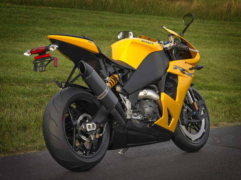 EBR, rx, motorcycle, rear view, DLR, yellow, 2K, 1198rx, bike
