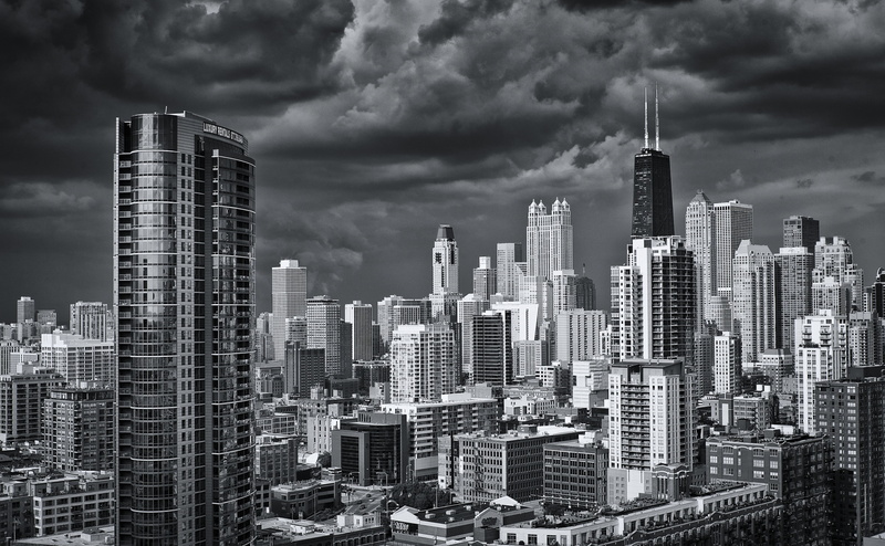 sky, 2470mm, 4K, building, possibility, skyscraper, White, spire, tower, financial district, thunderstorm, Cityscape, Chicago, Storm, urban skyline, photo