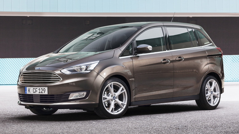 1080P, Compact MPV, Ford, Ford Grand C-MAX, Car, Brown Car