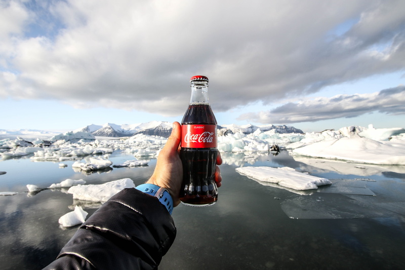 water, coca, where you belong, scenics - nature, human body part, environment, bottle, sea, drink, cold temperature, snowcapped mountain, lifestyles, frozen