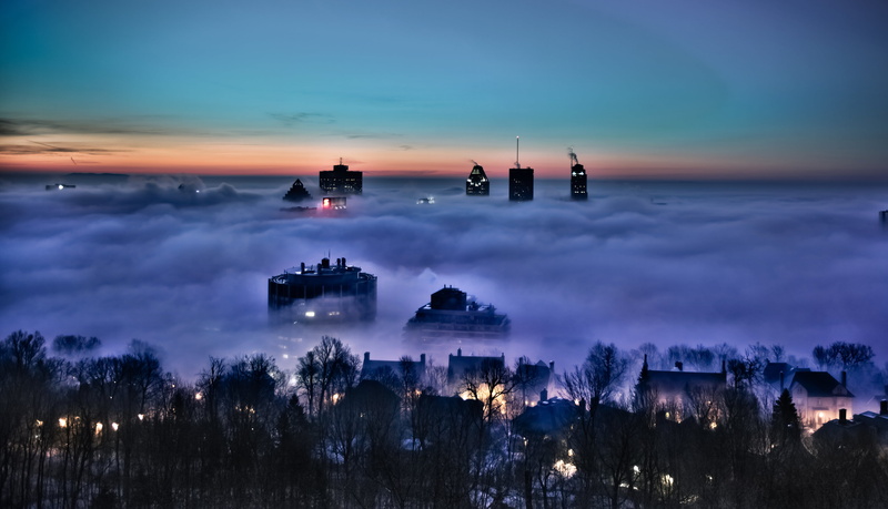 aerial photography, covered, Submerged, Exposure, 35mm, photography, DSLR, sunset, HDR, Skyline, city, night, 4K, sky, Canon 5D MK II, Downtown, Montreal  Canada
