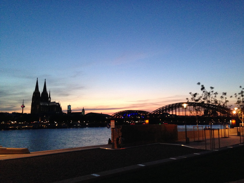transportation, built structure, bridge, water, travel destinations, copy space, dusk, sky, köln, nature, sunset, building exterior, building, 2K, river