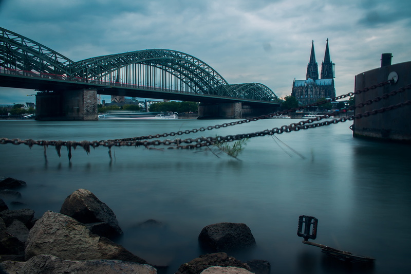 cloud - sky, cologne, germany, brige, arch, rhein, dome, river, köln, built structure, office building exterior, travel destinations, skyscraper, bridge - man made structure