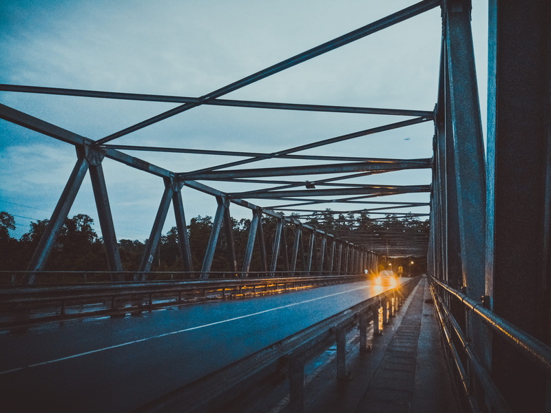direction, overpass, boardwalk, concrete, the way forward, gray, bridge, viaduct, walkway, path, pedestrian, connection, sky, illuminated, building, handrail