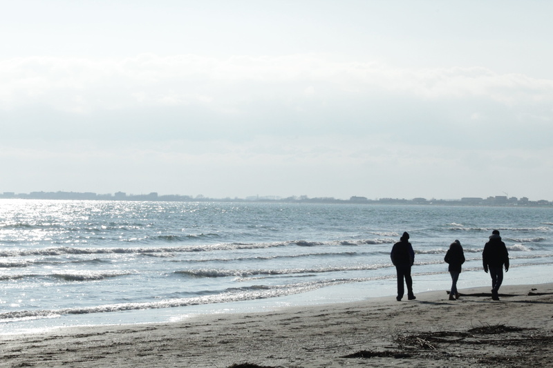 horizon, day, we walk, lifestyles, sea, people, scenics - nature, real people, couple - relationship, chioggia bay, water, two people, outdoors, land, we talk