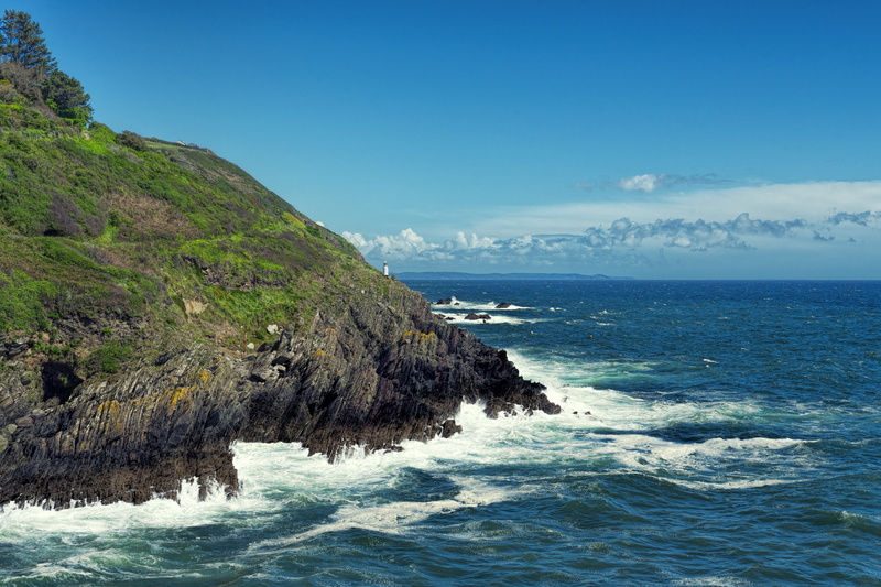 coast, cliffs, land, england, wave, rocky coastline, beach, horizon over water, scenics - nature, rock, ocean, nature, cornwall, summer, vacations, outdoors