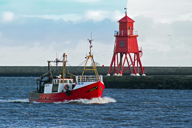 architecture, nautical vessel, northshields, sky, cloud - sky, built structure, day, security, lighthouse, mode of transportation, protection, transportation