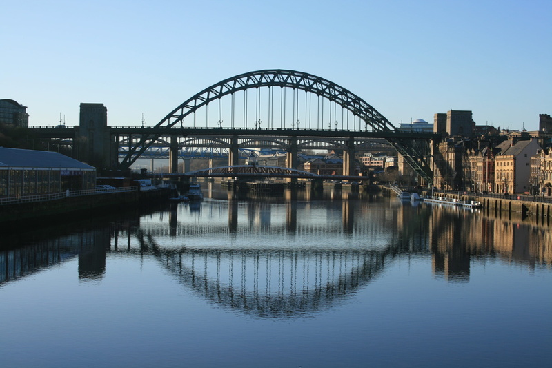 4K, connection, bridge - man made structure, nature, water, Bridge, tyne, city, clear sky, building exterior, architecture, reflection, arch bridge, River