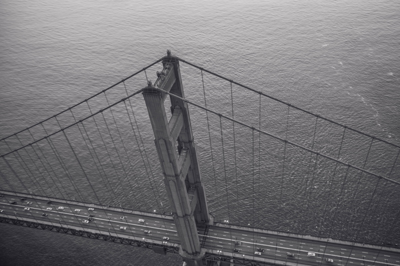 monochrome, Golden Gate Bridge, 5K, bridge
