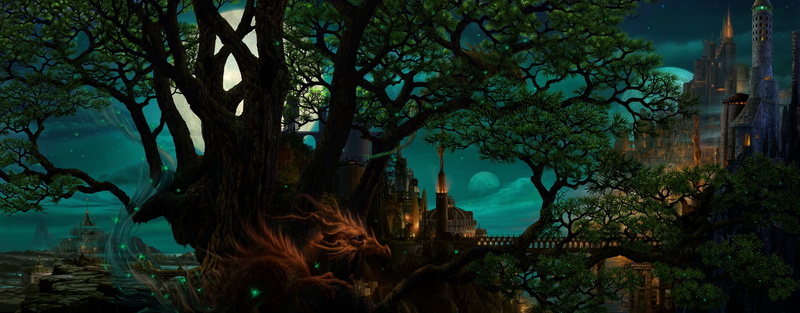 architecture, ucchiey, growth, tranquility, beauty in nature, branch, trunk, city, if kazama uchio, night, water, no people, outdoors, digital, the city