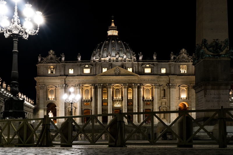 railing, history, nature, vatican, st peters, the past, travel destinations, government, lighting equipment, statue, street light, pilar, dome, built structure