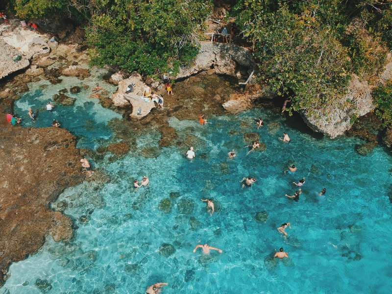 land, sea, beauty in nature, lake, scenery, plant, solid, lagoon, no people, pool, swimming, tranquility, rock, waterfront, unnamed road, pilar, fish, 4K