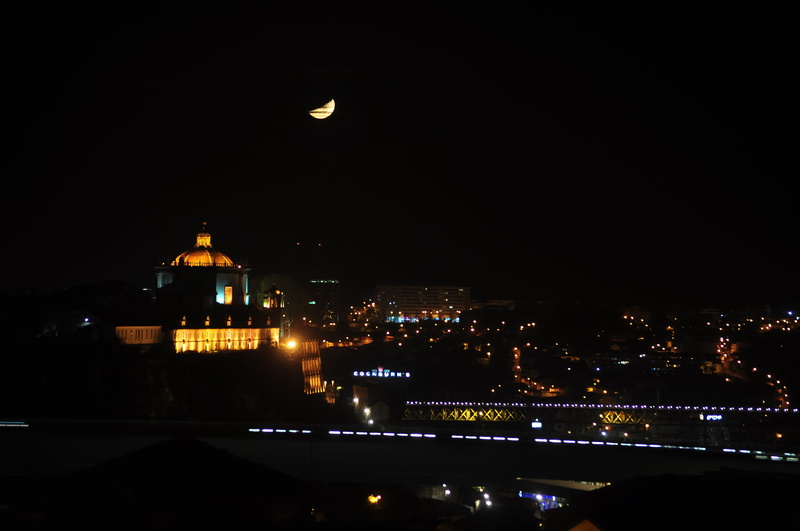 portugal, night, monastery, building, building exterior, nature, mosteiro da serra do pilar, outdoors, skyscraper, city, illuminated, porto, tourism, dark